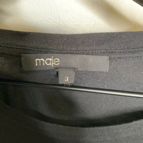 Maje Tiaco Mixed-Media Tee - Picture 5 of 8